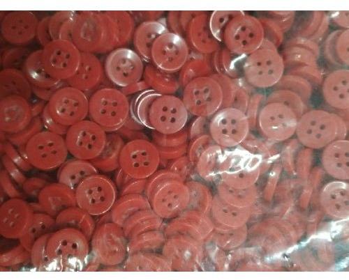 Round Plastic Shirt Button, Color : Red