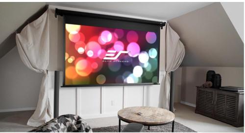 Motorized Screen, for Board Room, Color : White