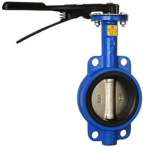 Blue Hydraulic Cast Iron Wafer Butterfly Valve, for Water Fitting, Certification : ISI Certified