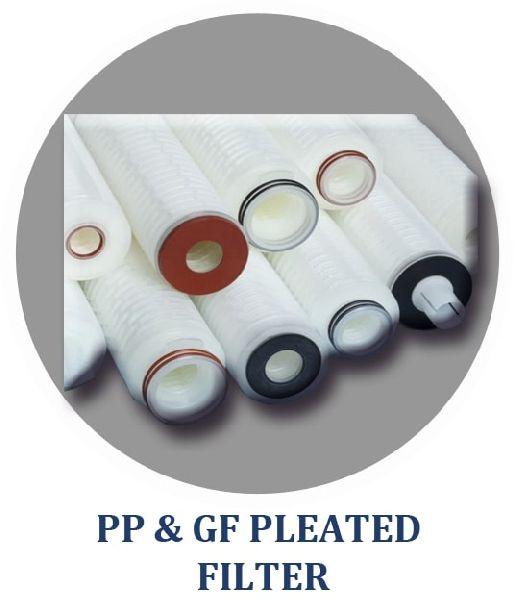 PP & GF Pleated Filter Cartridge, Size : Standard