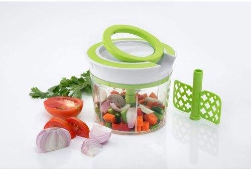 Stainless-Steel Plastic Handy Chopper, for Kitchen Use, Feature : Double Edge Blade, Platinum Coated