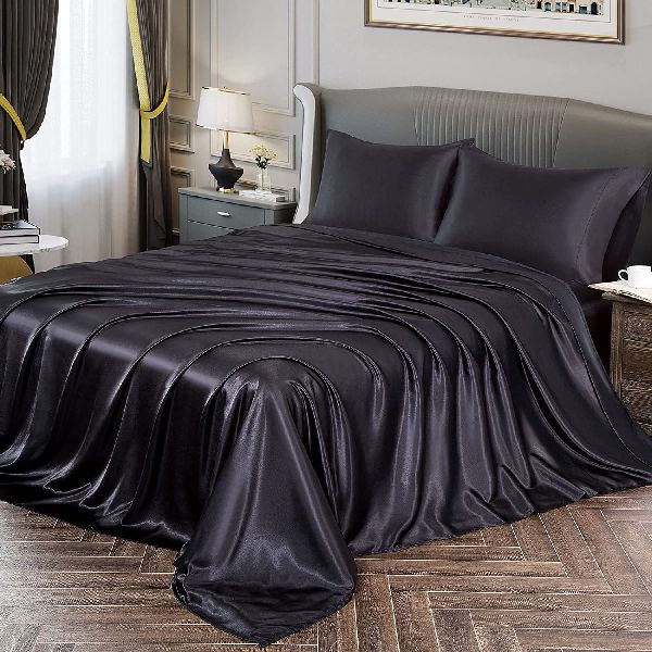 Satin Bed Sheet, for Home, Hotel, Feature : Anti Shrink, Soft