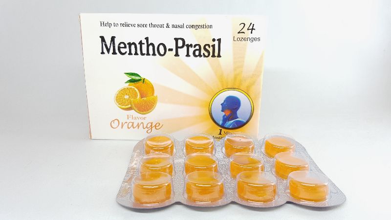 Orange Mentho-Prasil Lozenges