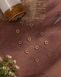Engraved Coconut Buttons, Size : Width 12 MM