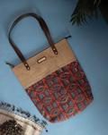 Jute and Fabric Tote Bag