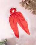 Georgette Plain Handmade Scrunchie Scarf, Size : Width 4 Inch | Length 18 Inch