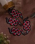 Snake Embroidered Cotton Patch, Size : Width 127 MM