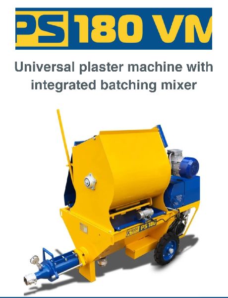 Kappa PS 180 VM Plaster Machine with integrated batching mixer with electric Motor