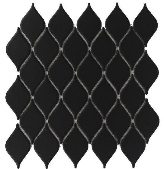 Eye Matt Black Mosaic Tiles