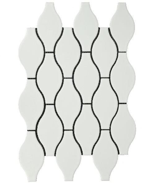 Lantern Matt White Mosaic Tiles