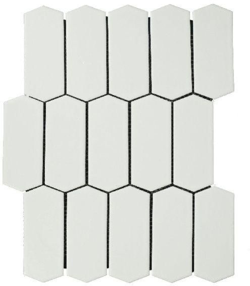 Pickets Matt White Mosaic Tiles