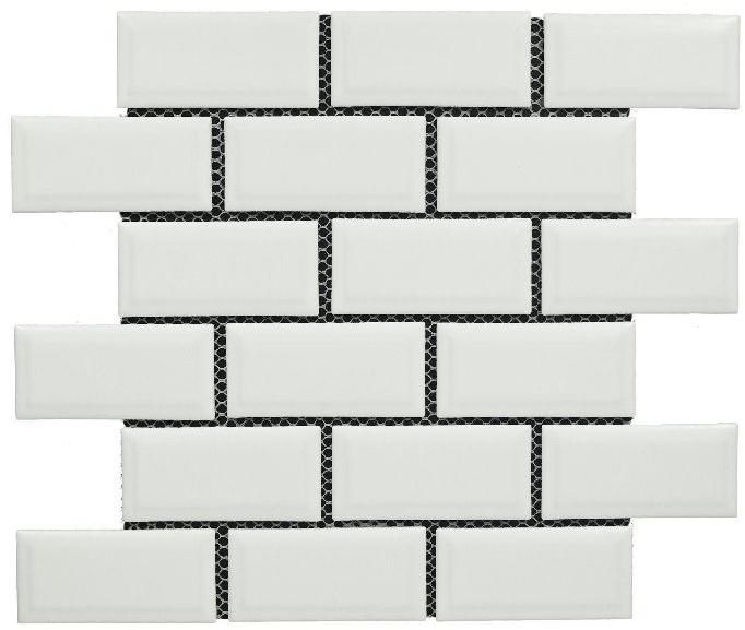 Rectangle Matt White Mosaic Tiles
