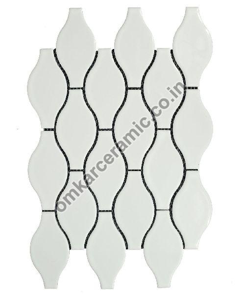 Lantern Glossy White Mosaic Tiles, Packaging Type : Carton Box