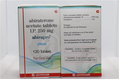 Abirapro 250mg Tablets, Packaging Size : 120 Tablets/bottle