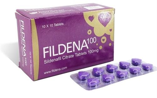 Fildena 100mg Tablets, Packaging Size : 10*10 per Box