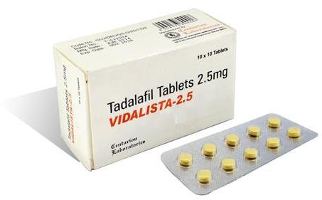 Vidalista 2.5mg Tablets, Packaging Size : 10*10 per Box