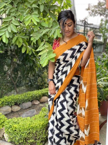 Unstitched Soft Butter Silk Sarees, for Easy Wash, Dry Cleaning, Anti ...