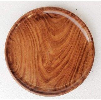 Tamanna Handicrafts Wooden Plate, Shape : Round