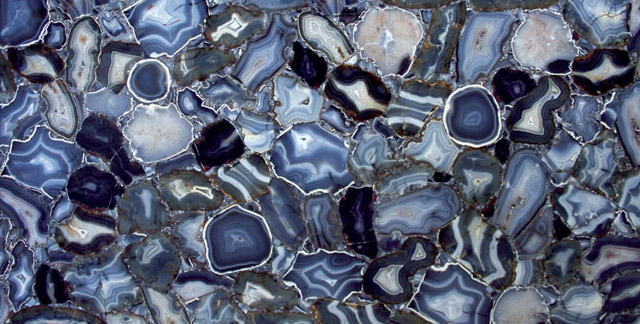Polished Agate Precious Stone Slab, Size : 360x220cm, 390x240cm