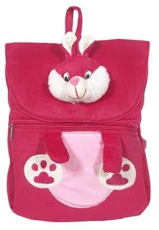Plush Bunny Stuffed School Bag, Size : 14 Inch, Color : Pink