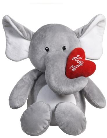 Plush Elephant Toy, Color : Grey