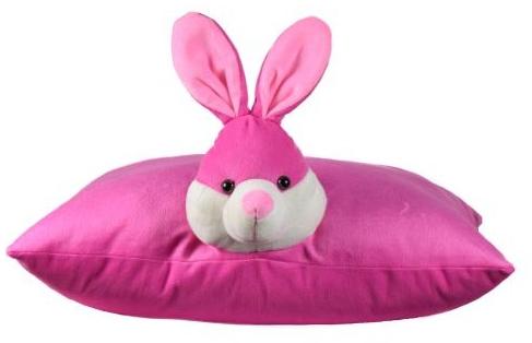 Rabbit Folding Stuffed Soft Cushion, Feature : remains fluffy even after wash, skin friendly .