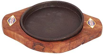 Cast Iron sizzler round plate, for Commercial, domestic, Feature : Fine Finishing, High Strength, Optimum Quality