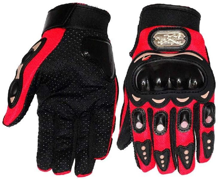 ROMIC Full Finger Biker Gloves Support For Motorcycle,Riding Gloves Glove Soft War RED XL-XXL-LARGE