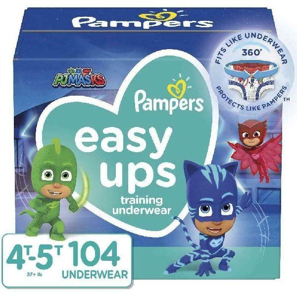 Pampers Easy Ups Training Pants Boys and Girls, Size 6 (4T-5T), 104 Count