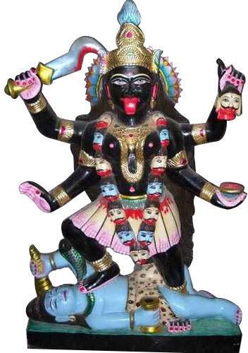 Marble Mahakali Statue, for Temple, Office, Home, Pattern : Plain, Printed