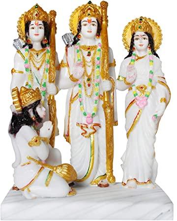 Polished Marble Ram Darbar Statue, for Garden, Home, Office, Shop, Packaging Type : Carton Box