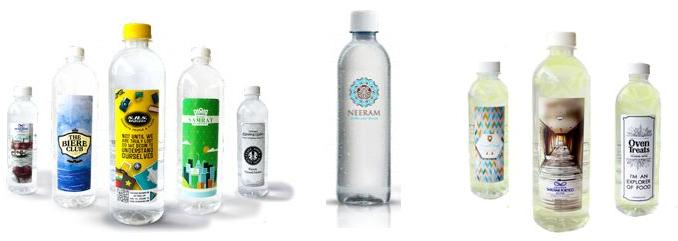 PET Customized Water Bottle, for Beverage, Capacity : 50-100ml