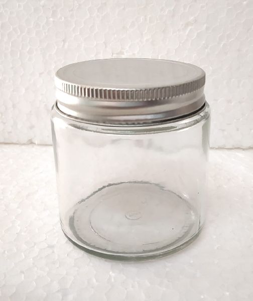 TRO 250ml Screw Glass Jar, for Food Storage, Cap Material : Metal