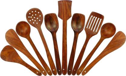Polished Wooden Serving Spoons, for Home, Restaurant, Size : Standard