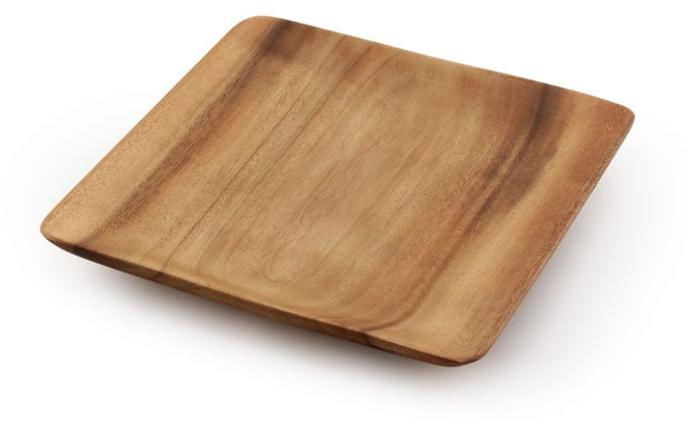 Polished Plain Wooden Square Plates, Color : Brown