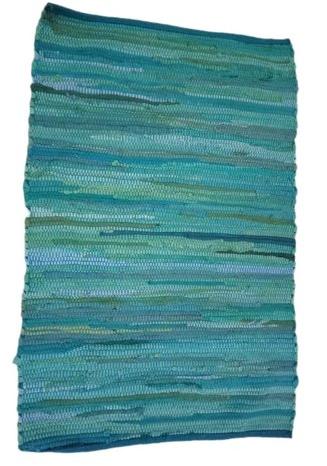 Cotton Hojari Blue Tonal Rug, Pattern : Printed