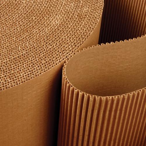 Cardboard Paper Corrugated Packaging Rolls, Color : Brown