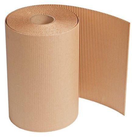 Plain Brown Kraft Paper Single Face Corrugated Roll, Feature : High Strength