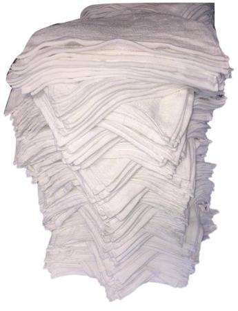 Plain White Cotton Face Towels, Size : 12x12 Inch
