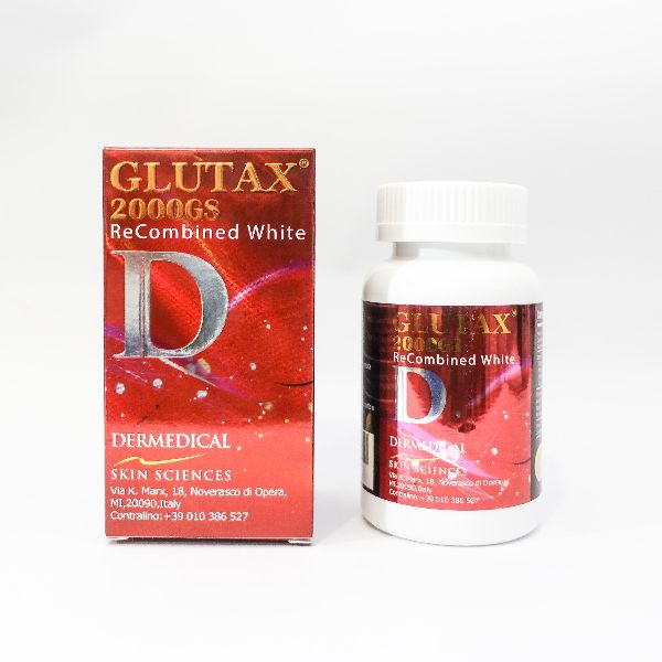 GLUTAX 2000GS RECOMBINED WHITE GLUTATHIONE SKIN WHITENING 60 SOFT GELS SIDEEFFECTS
