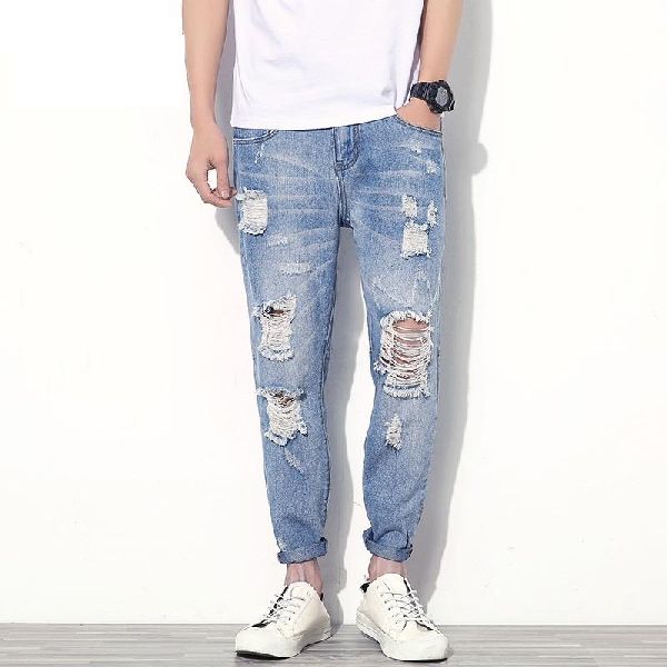 Mens Ripped Jeans, Pattern : Plain, Size : 28 to 36 at Rs 700 / Piece ...