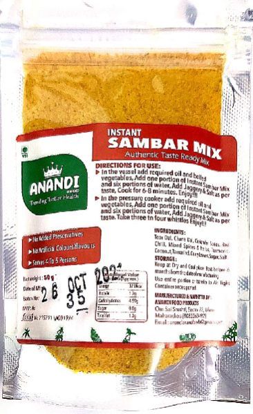 Instant Sambar Mix / Sambar Ready Mix/ Premix/ Sambar Powder