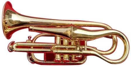 Brass Echo Cornet, Color : Golden