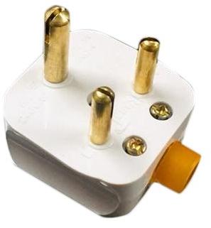Polycarbonate 3 Pin Plug Tops, Color : White