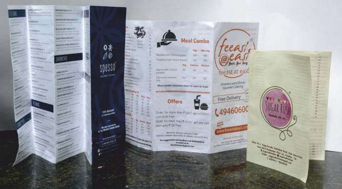 Printed Menu Card