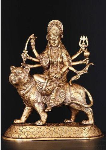 Brass Durga Statue, Size : 10 Inch