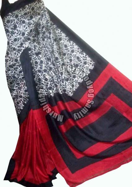 Murshidabad Silk Printed Sarees