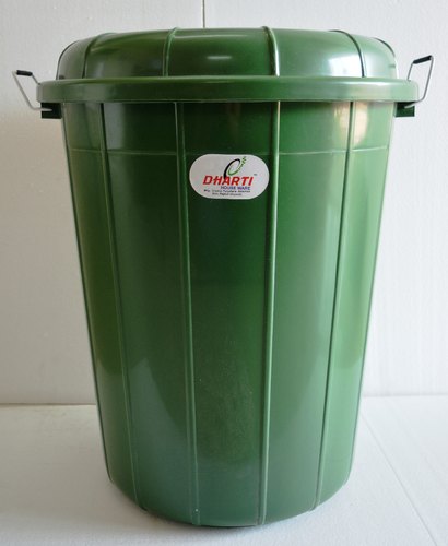 DHARTI Plastic Dustbin, Shape : Cylindrical