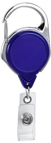 Plastic Metal Plain Retractable Badge Reel, Color : Blue