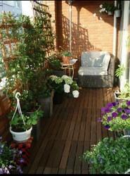 Balcony Deck Flooring, Color : Brown